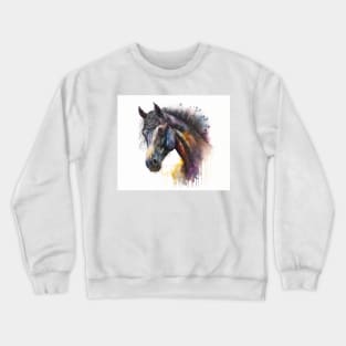 Horse Watercolour Painting Crewneck Sweatshirt